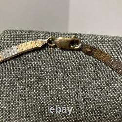 Sterling Silver Cleopatra Necklace Vintage Style With Gold Tone Made In Italy