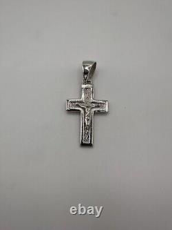 Sterling Silver Cross Crucifix Pendant Heavy Solid 925 UK Made