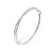 Sterling Silver Crossover Bangle Gemstone British Made Hallmarked Brand New