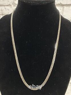 Sterling Silver Cuban Curb Chain 24 Brilliance Necklace Made in Italy New