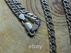 Sterling Silver Cuban Link Chain Necklace 20 made in Italy by Az