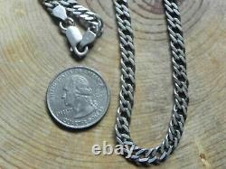 Sterling Silver Cuban Link Chain Necklace 20 made in Italy by Az