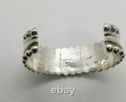 Sterling Silver Cuff Bracelet 925 Almost An Inch Wide Made in Mexico