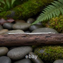 Sterling Silver Curb Bracelet mens Gents British Made Hallmarked