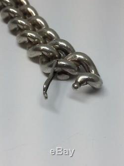 Sterling Silver Curb Chain 17 inches HEAVY 252 Grams Vintage European Made Rare