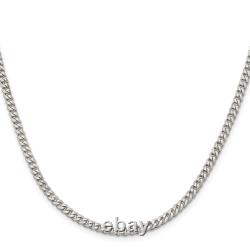 Sterling Silver Curb Chain Necklace, 3.5 mm