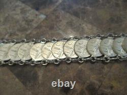 Sterling Silver Custom Made Estados Unidos Mexicanos Pesos Coin Bracelet 8
