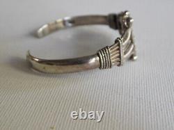 Sterling Silver Detailed Cuff Bracelet Adjustable Made in India
