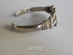 Sterling Silver Detailed Cuff Bracelet Adjustable Made in India