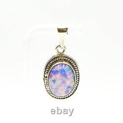 Sterling Silver Dichroic Glass Pendant Made in Mexico