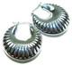 Sterling Silver Earrings 925 Italy Made Fancy Modern Design Polished 1.25