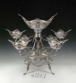 Sterling Silver Epergne. Hand Made. Asprey London. Stunning. 7 Large Baskets