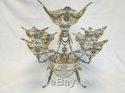 Sterling Silver Epergne. Hand Made. Asprey London. Stunning. 7 Large Baskets