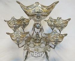 Sterling Silver Epergne. Hand Made. Asprey London. Stunning. 7 Large Baskets