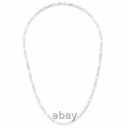 Sterling Silver FIGARO Chain Made In Italy, 925 SOLID Silver Chain