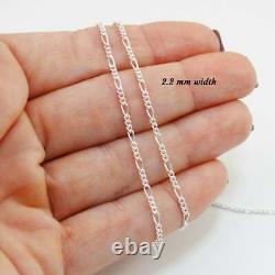 Sterling Silver FIGARO Chain Made In Italy, 925 SOLID Silver Chain