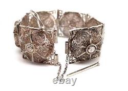 Sterling Silver Filigree Bracelet Made in Palestine