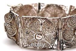 Sterling Silver Filigree Bracelet Made in Palestine