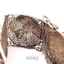 Sterling Silver Filigree Bracelet Made in Palestine