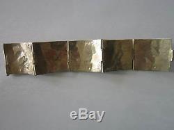 Sterling Silver Filigree Five Panel Link Bracelet Made in Palestine