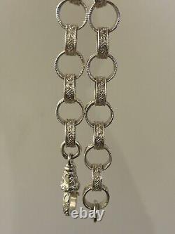 Sterling Silver Full Pattern Belcher Bracelet 8.5 Inch Uk Made 925 Silver