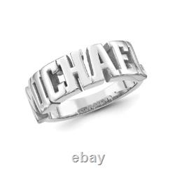 Sterling Silver Gents Hand Made ANY NAME Ring Fonts may Vary