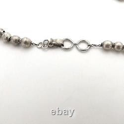 Sterling Silver Graduated Bead Ball Bauble Necklace Vintage Made In Mexico 18in