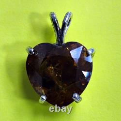 Sterling Silver Hand Made 8.87xt heart shaped genuine yellow sapphire