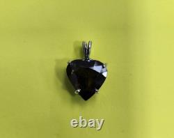 Sterling Silver Hand Made 8.87xt heart shaped genuine yellow sapphire