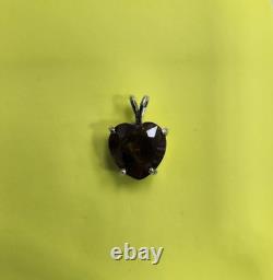 Sterling Silver Hand Made 8.87xt heart shaped genuine yellow sapphire