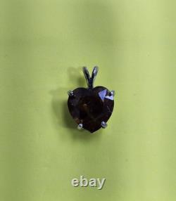 Sterling Silver Hand Made 8.87xt heart shaped genuine yellow sapphire
