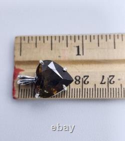 Sterling Silver Hand Made 8.87xt heart shaped genuine yellow sapphire