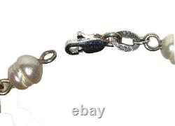 Sterling Silver Hand Made Artisan Cultured Pearl Bracelet