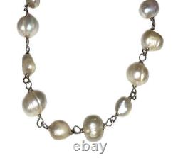 Sterling Silver Hand Made Artisan Cultured Pearl Bracelet