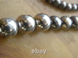 Sterling Silver Hand Made Desert Pearl Necklace 23 117 Grams 20mm