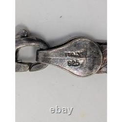 Sterling Silver Herringbone Box Chain Necklace Set Made In Italy 925