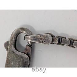 Sterling Silver Herringbone Box Chain Necklace Set Made In Italy 925