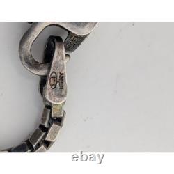 Sterling Silver Herringbone Box Chain Necklace Set Made In Italy 925