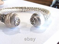 Sterling Silver Hinged Bangle Bracelet Sterling Made In Italy Bracelet