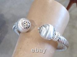 Sterling Silver Hinged Bangle Bracelet Sterling Made In Italy Bracelet