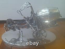 Sterling Silver Horse and Buggy Netafim Besamim Spice Box Made in israel 925