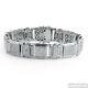 Sterling Silver Ice Cubes CZ Lab Made Mens Iced Out Bracelet