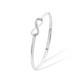 Sterling Silver Infinity Bangle Gemstone British Made Hallmarked Brand New