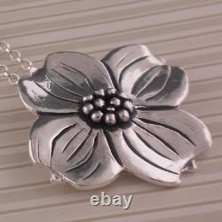 Sterling Silver Irish Made Large Dogwood Pendant Spirit of Ireland