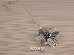 Sterling Silver Irish Made Large Dogwood Pendant Spirit of Ireland