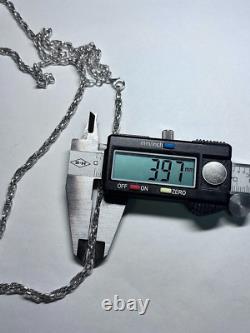 Sterling Silver Italy Made Twisted Rope Chain Necklace 30.4g 32'