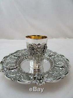 Sterling Silver Kiddush Cup Set Made By Hazorfim