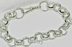 Sterling Silver Ladies Belcher Bracelet 8.5 Inch Uk Made Solid 925 Silver