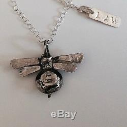 Sterling Silver MANCHESTER BUSY BEE Pendant HALLMARKED HAND MADE +CHAIN NECKLACE