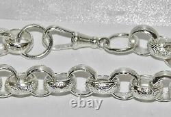 Sterling Silver Men's Belcher Bracelet 8.75 Inch Uk Made Solid 925 Silver